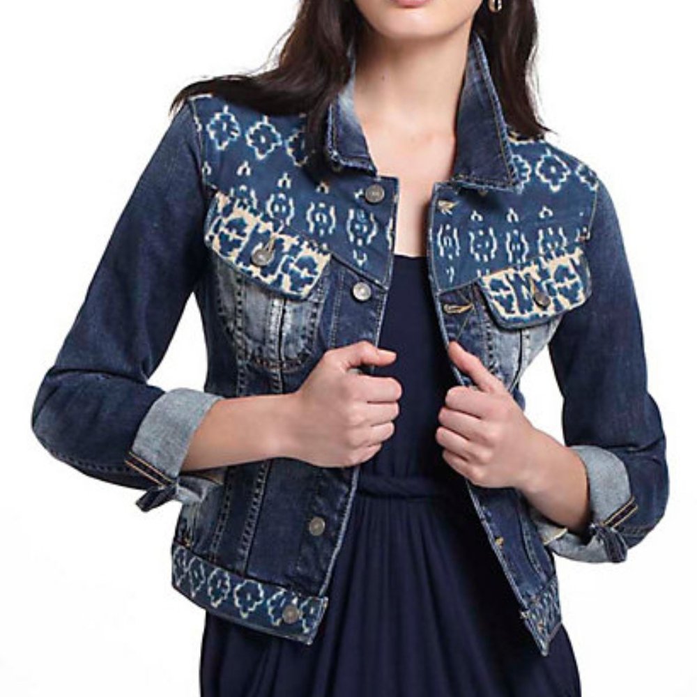 ANTHROPOLOGIE ARTISAN de LUXE DENIM JACKET S